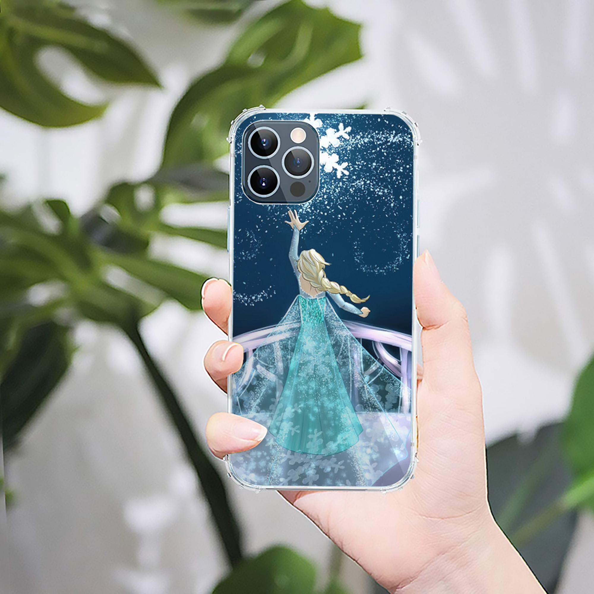 （画像用） アナと雪の女王 アンナ エルサ Frozen Anna Elsa 【iPhone 12シリーズ対応】透明スマホケース（クリアソフトケース）